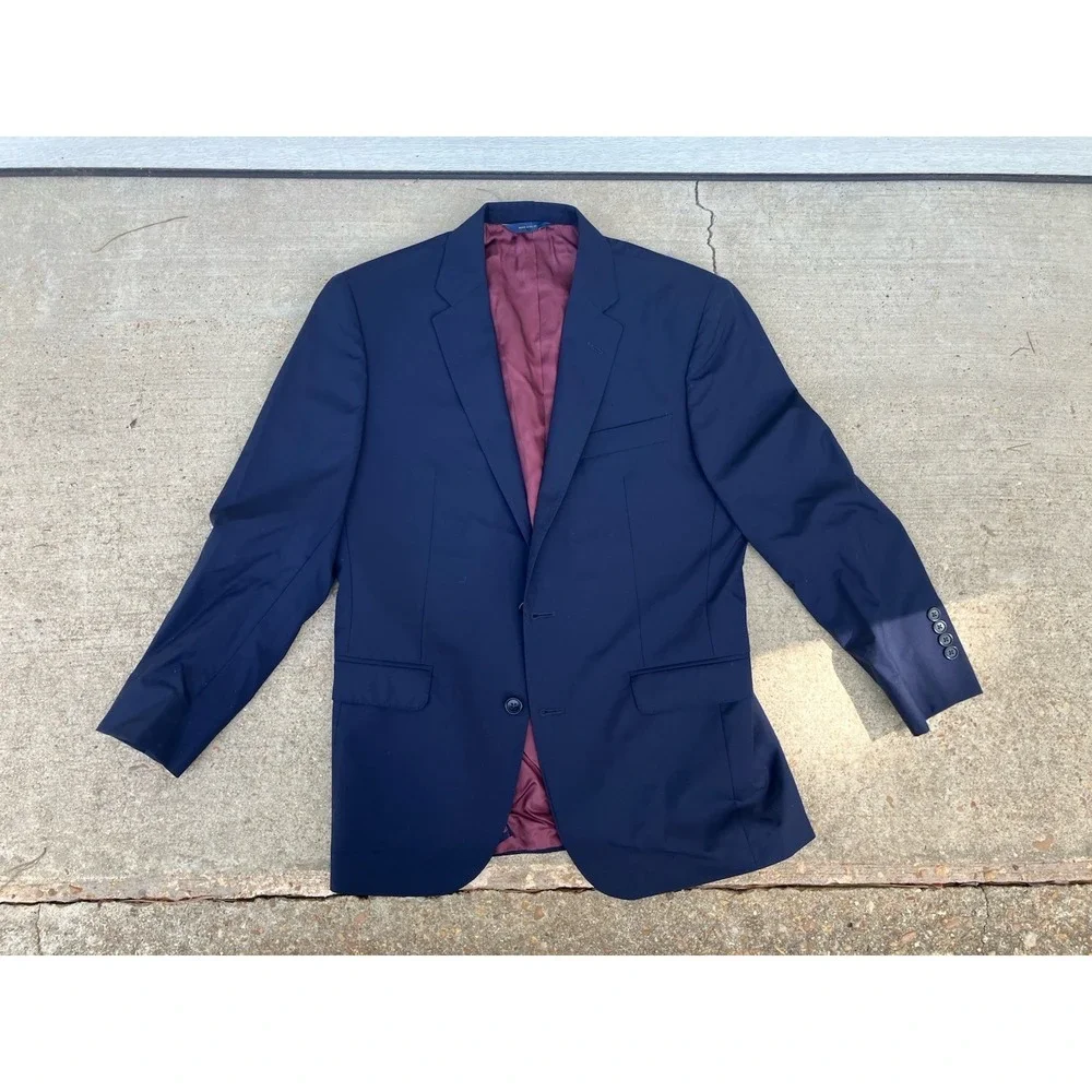 Brooks Brothers Blazer Mens 40R Navy Wool  Sport Coat Vitale Barberis Classic